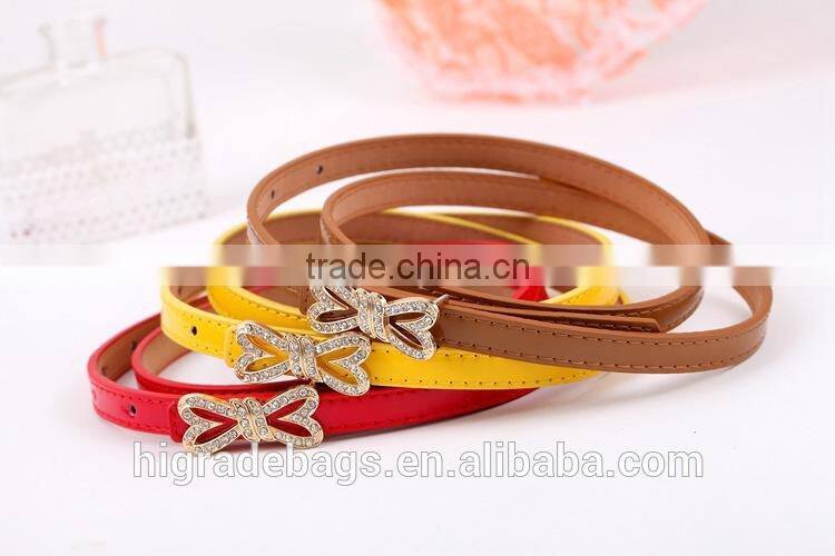 ladies thin Pu leather belt fashion