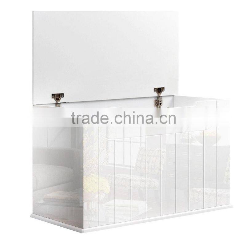 Baby Toy Box Nursery Wood Storage Organizer White