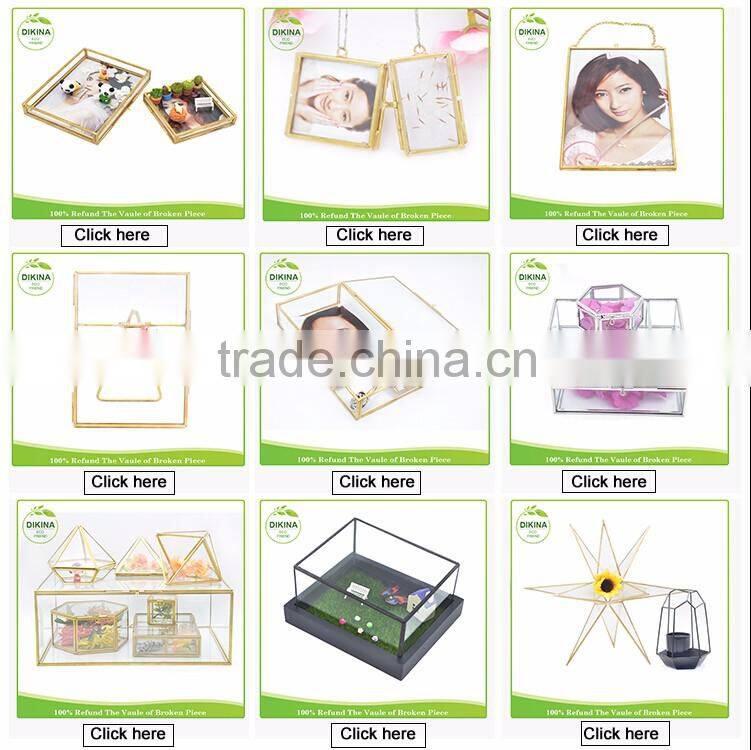 stand or hanger in copper wire Evergreen | Modern & Simple Houswares Dodecahedron flower tillandsia air plant holder