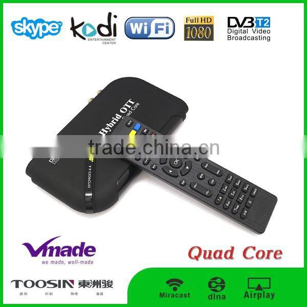 2016 best hot sale Amlogic s805 quad core DVB T2 Android4.4 tv box