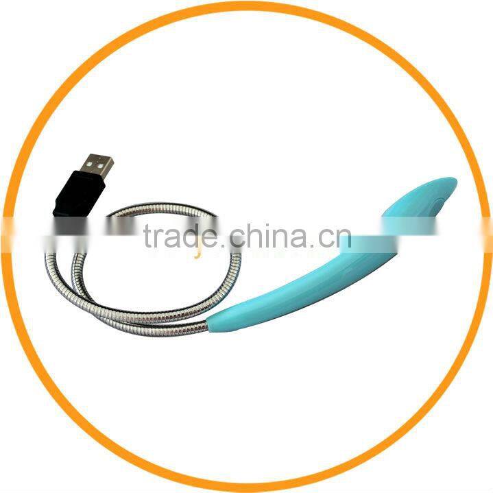 10 LED Flexible Neck USB Reading Light with On/OFF Switch for Laptops Blue from dailyetech