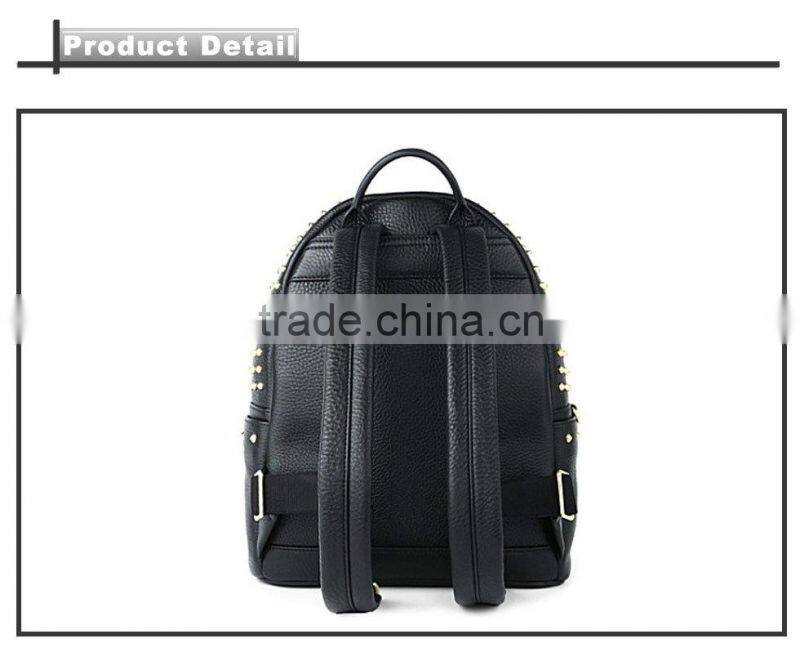 2015 winter black heavy metal Backpack