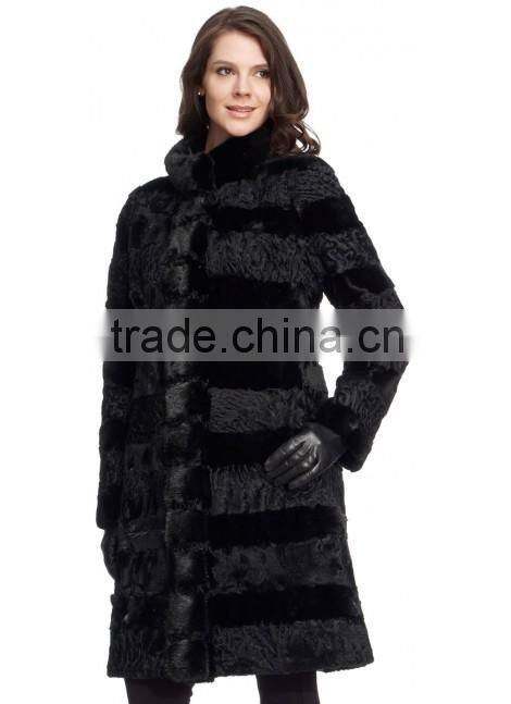 2015 real lamb fur long coat for women LC11