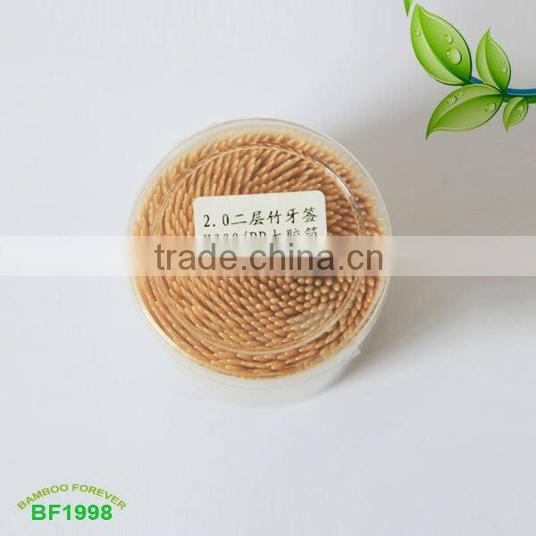 Bamboo forever big PP ruber jar bamboo two piont Toothpick