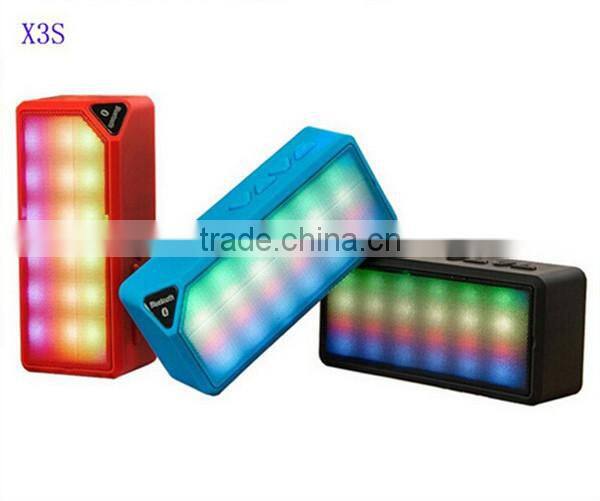 2016 New X3S mini Bluetooth Speaker Portable Wireless Handsfree TF FM Radio Built in Mic MP3 Subwoofer with LED flash light