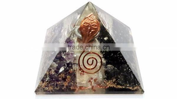 Rose Quartz Copper Wire Wrapped Orgone Antenna