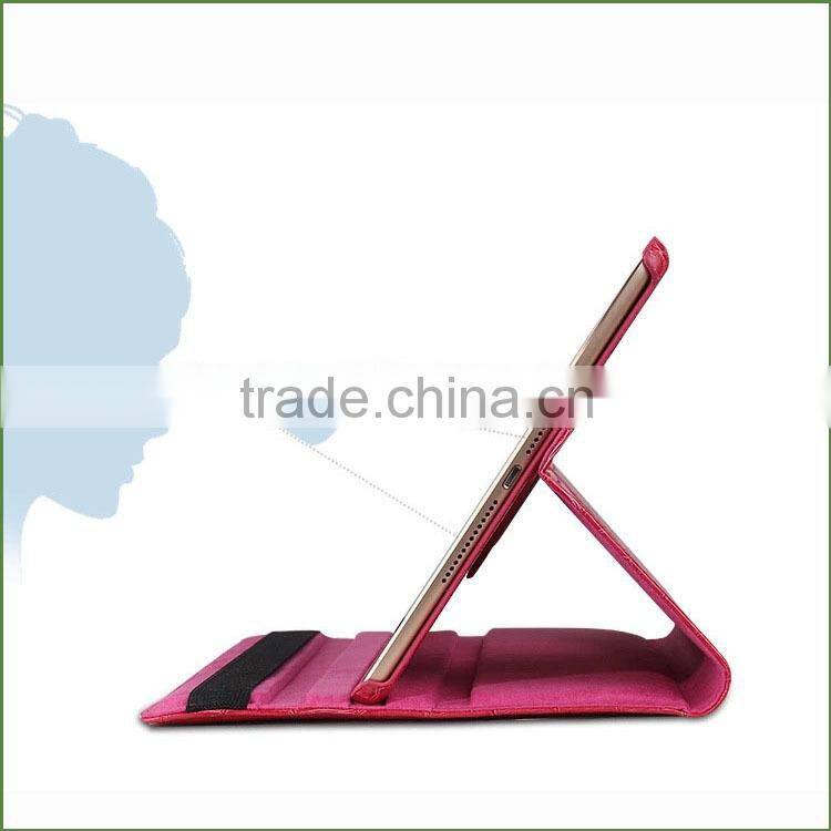PU leather Rotating case For iPad Air case , lowest price rotating flip leather case for iPad 5/Air