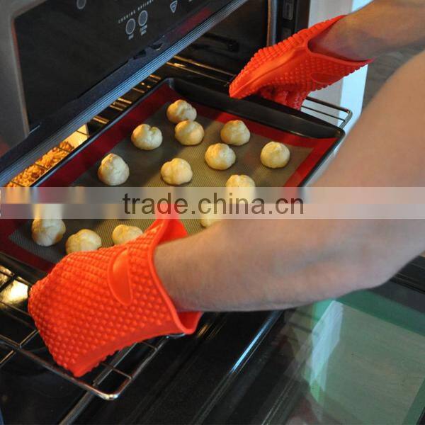 high quality food-grade microwave silicone five fingers rubber glove /silicone pot holder