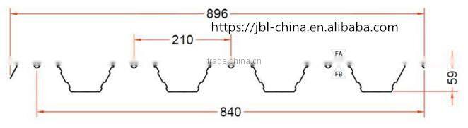 Floor deck making machine hot sale new design floor deck galvanized structural decking roll forming machinery