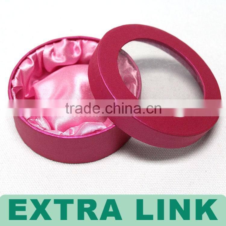 customized recycle Cheap high quality Bracelet round box with windows