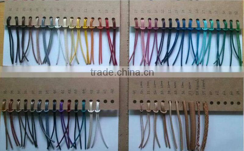 Factory Outlets OEM Brown Braided Flat Leather Cord Wholesale