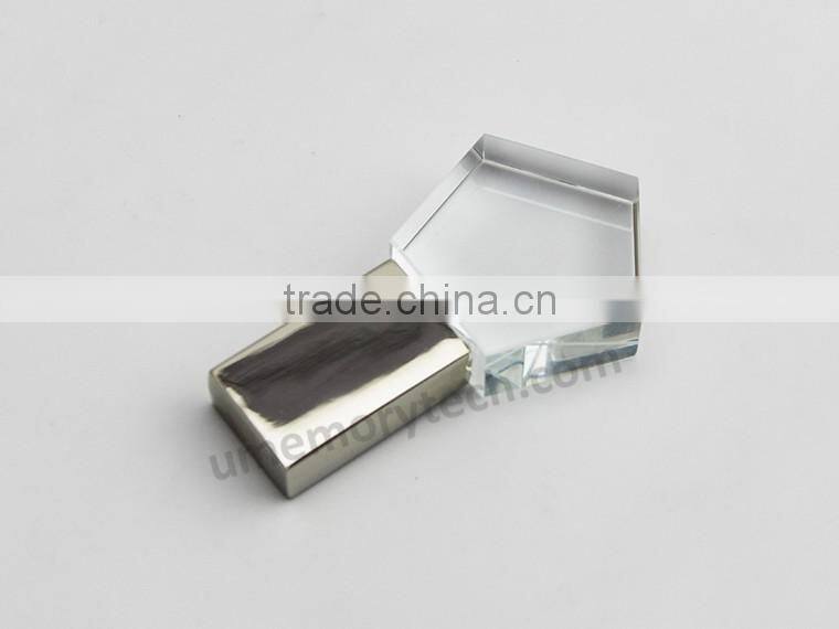 gadgets crystal glass usb key flash drive 128mb gift small flash drive