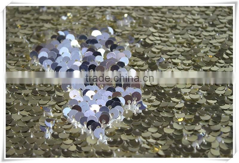 New Arrival Elegant embroidery shiny Reversible sequin upholstery fabric have inventory