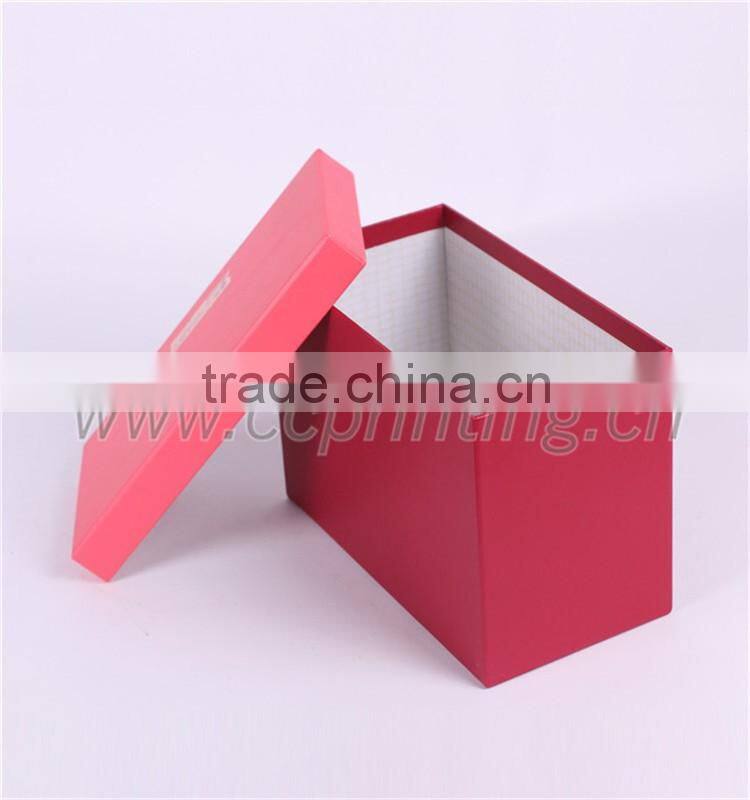 Colorful customized cardboard fashion design paper box with lid
