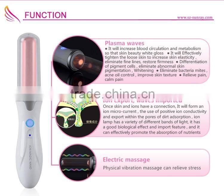 Beauty salon equipment ion massage wand for skin rejuvenation