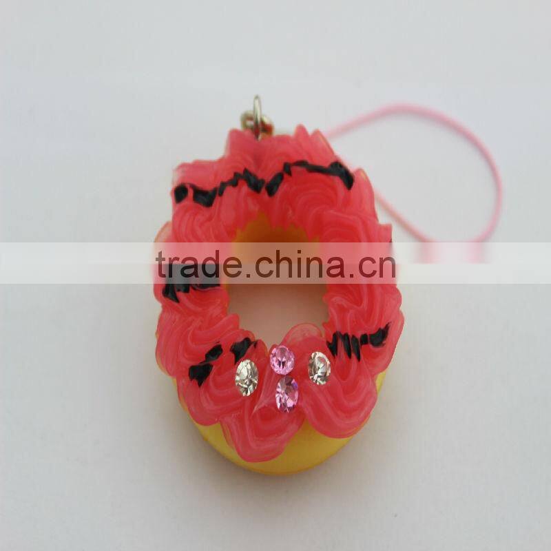 Promotion Gift Donuts Design 3D Soft PVC Keychain Display