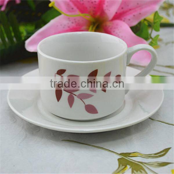 Porcelain antique coffee cup and saucer