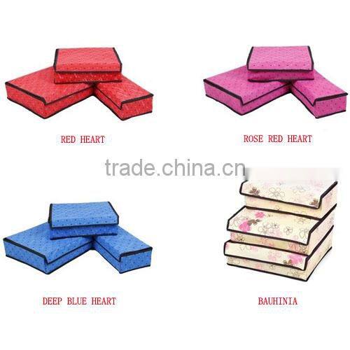 Laminated Nonwoven Floral Print Bra Organizer Set with 3 pcs (BMZ009)