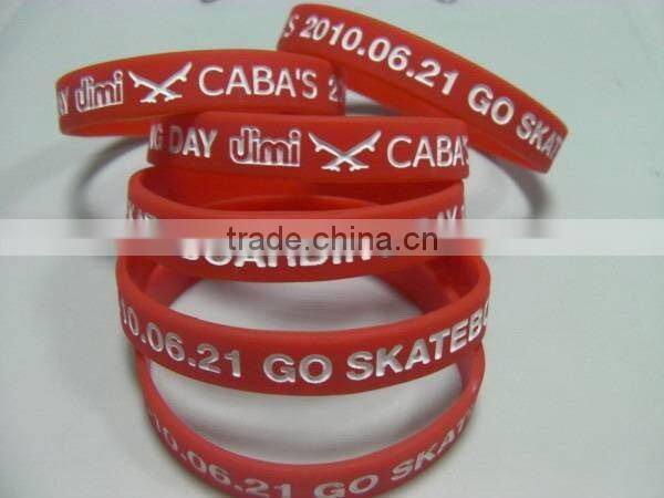 Shenzhen promotional silicon custom bracelet manufacturer