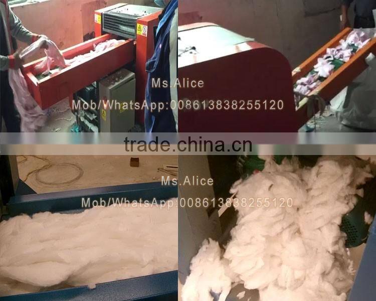 automatic waste rags cloth fiber chopping machine
