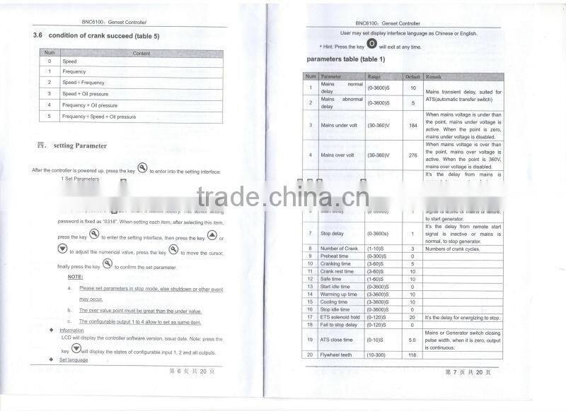 6110 controlador de generadores reemplazo