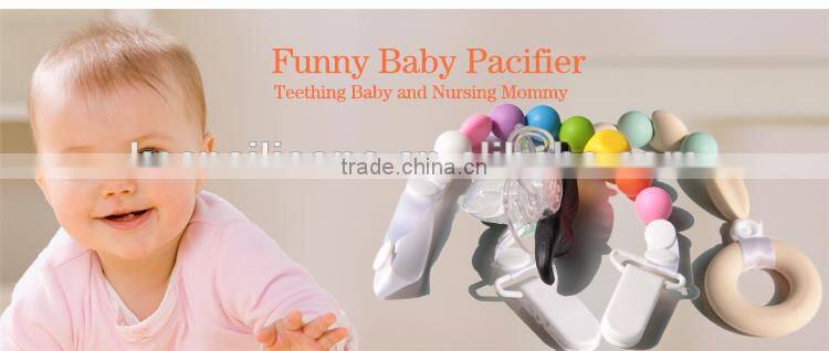 New Arrived Wood And Metal Pacifier Clip Baby Paicifer Holder Clip
