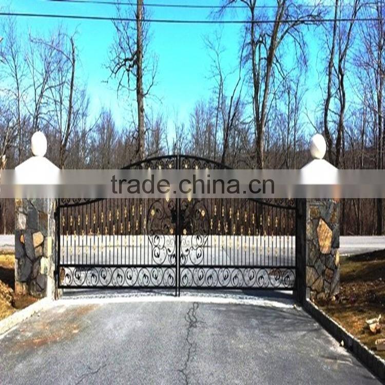 Custom height and colors iron pipe gate design Without welding