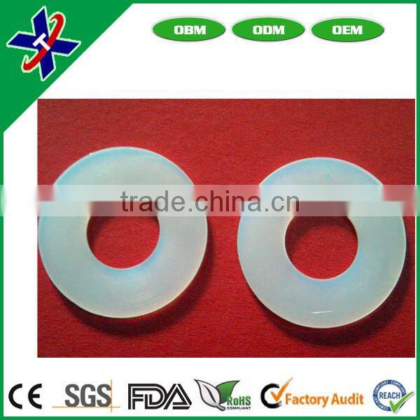 Clear Food grade silicone rubber grommet.