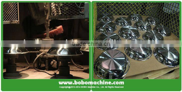 Double station automatic cookware buffing machine