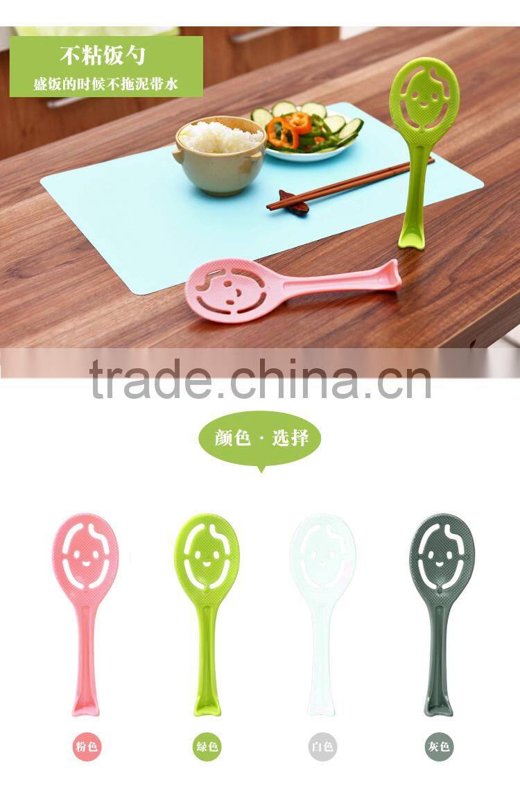 cute smily face designed non-stick standing spoon