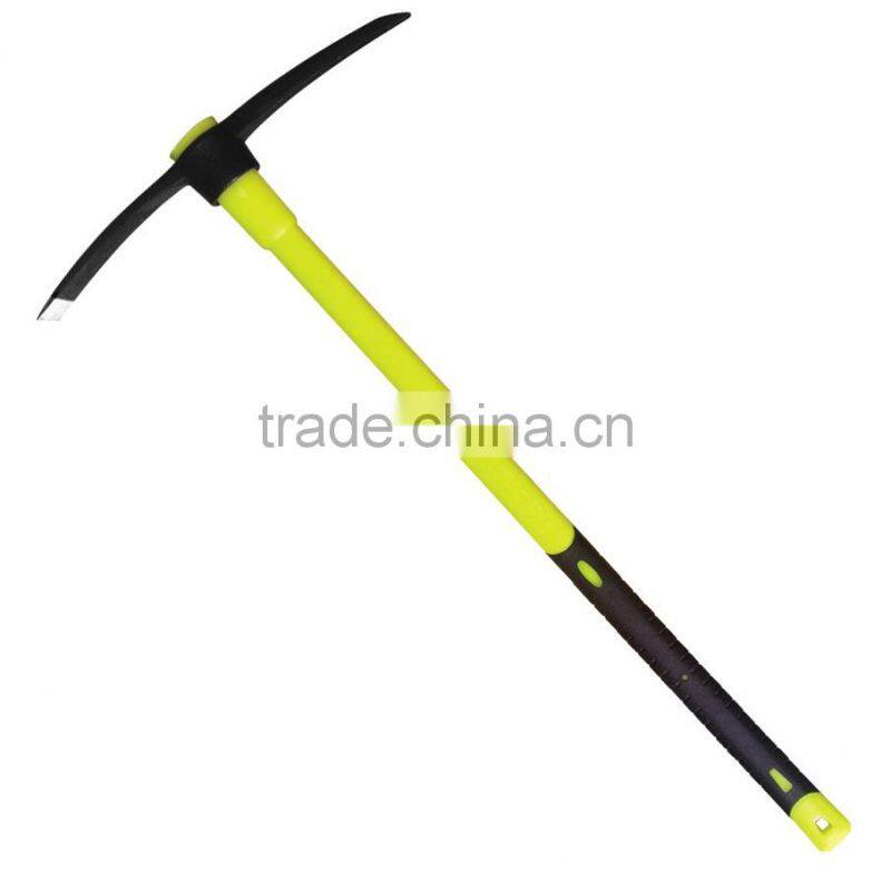 China factory of 50cm antiskid pp coated carbon Steel Pick with fiberglass handle
