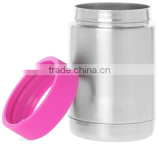 Double wall vacuum stainless Steel Beverage Can Insulator for 12 Ounce Can