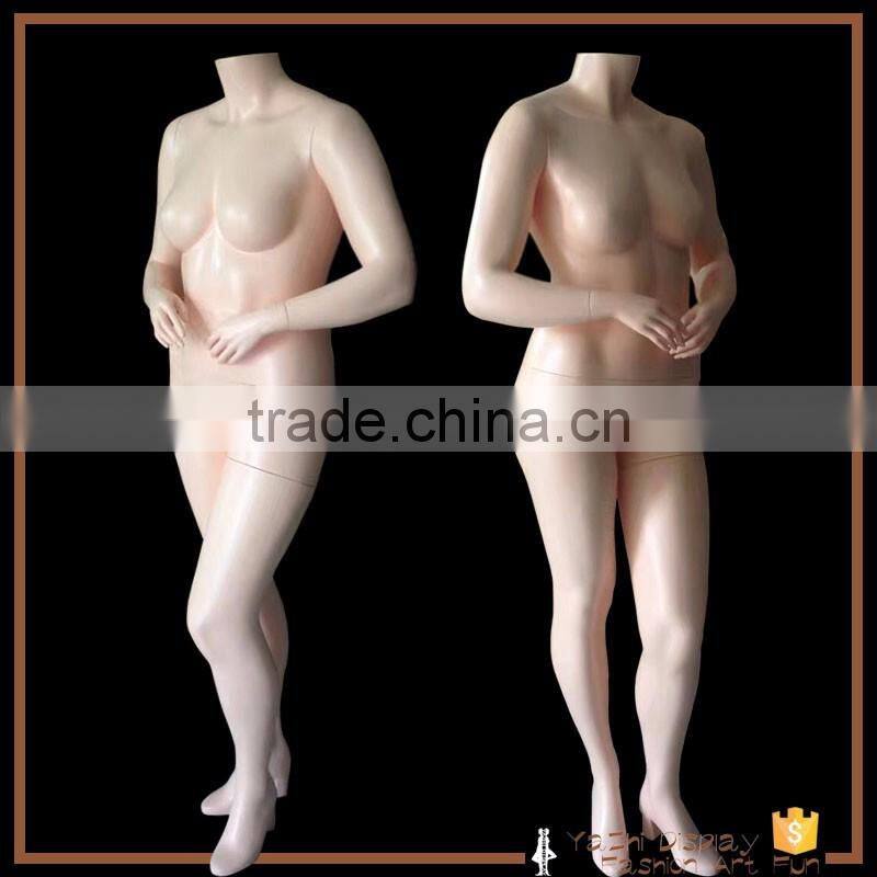 Fashion headless big bust fat female lingerie mannequins display