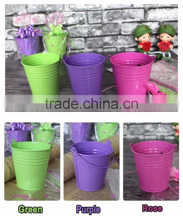 hottest mini industrial home and garden ash gift candle metal bucket with handle