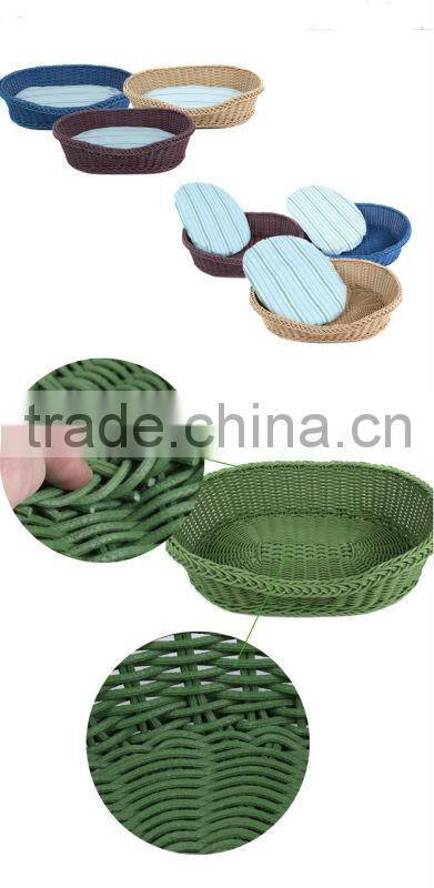 2016 empty rattan pet basket for birthday gifts with handmade