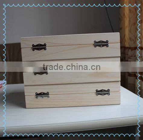 Antique new arrival handmade unfinished charismatic large wooden essential oil box wholesale