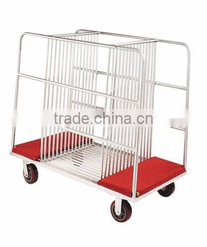 Four wheels trolley for roll cage tools and laundry used