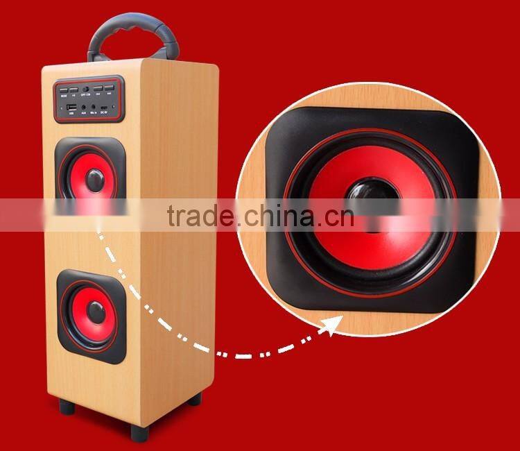 High Fidelity New Ratro Style Home Theatre Bluetooth Speaker Support TF Card With Microphone, Cube Wireless Loudspeaker For Sale