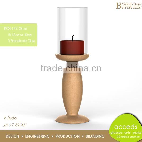 Novelty Ti-Borosilicate Glass Cheap Candle Crystal Tea Light Holder