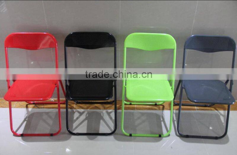 stock colorful steel folding stool, folding Chair, excess inventory close out