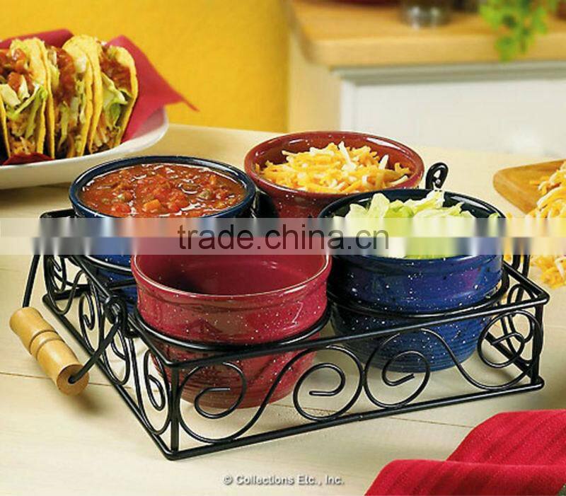 Multi-Colored Nesting Metal Bowl Set