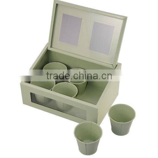 Galvanized steel flower bucket pots wholesale