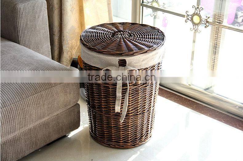 High quality boiled hot sale wicker laundry basket