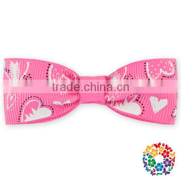 100% Polyester Green White Little Girl hair bow clip one size fit most