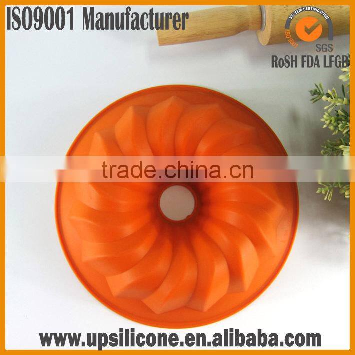 BPA Free Food Grade Silicone Fluted Mold Bunt Pan- silicone cake mould toast microwave oven bakeware Mold Bundt Cake Pan Bread