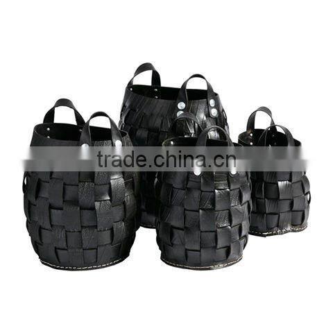 Eco friendly recycled tire rubber planter pot