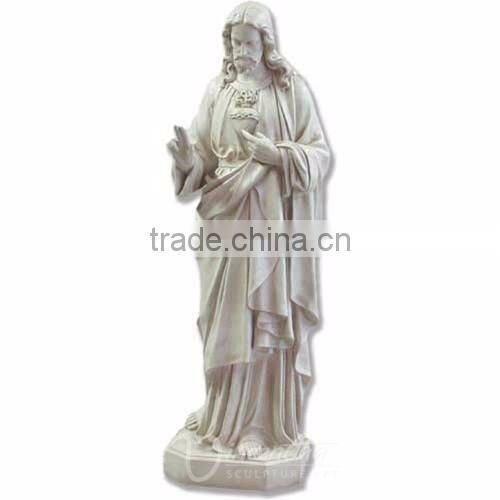 Outdoor decor stone carvings and sculptures hand carved marble regilious jesus christ statue