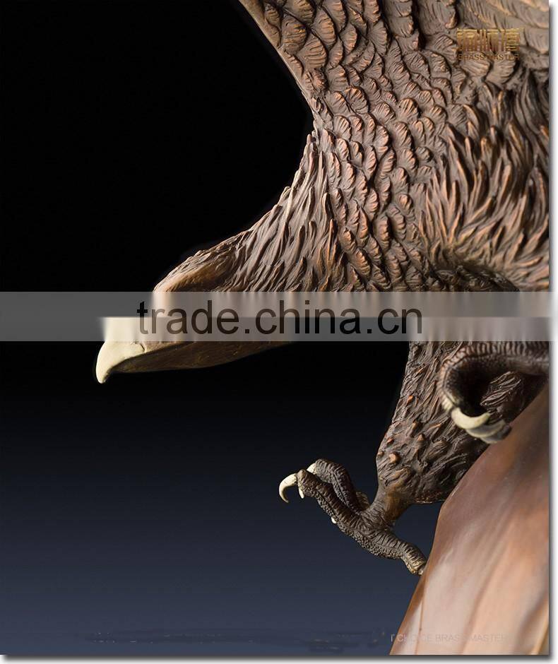 High quality home decoration metal crafts bronze outdoor eagle statues