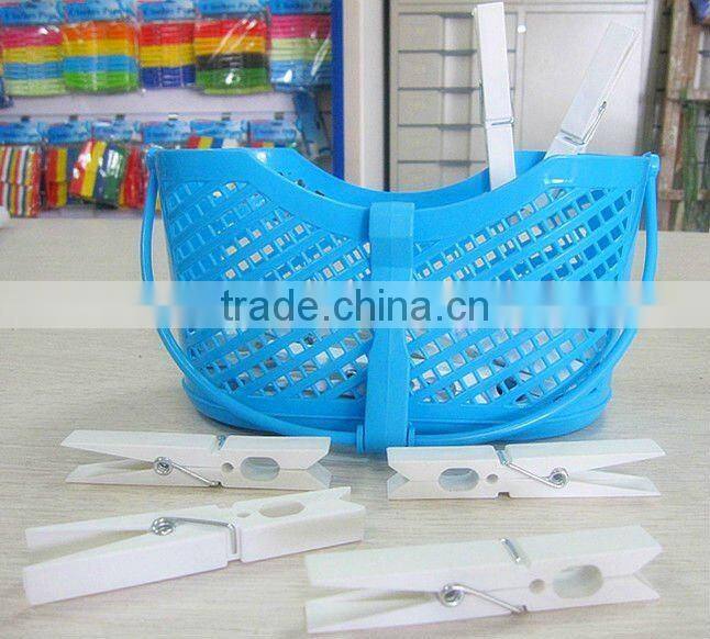 New mini laundry basket with clothes clips
