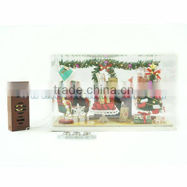 New Arrival Self-assembling Wooden Building Christmas Room HJ112264 3d puzzle maker